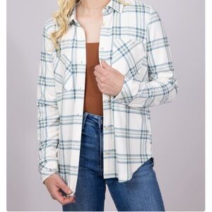 Soft Flannel Button Down Top